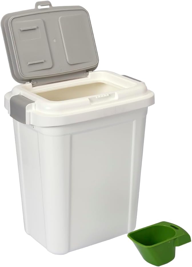 Ashfield & Harkness Airtight Pet Food Storage Container, up to 30 Lbs/ 36 Qt for Dog Cat Bird and Other Pet Food Storage, Easy Acces Including Scoup, Easy Access, Lightweight Keeps Pet Food Fresh