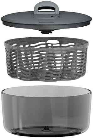 Zyliss Swift Dry Salad Spinner - Fruit Cleaner & Lettuce Spinner with Push Pump - Non-Slip Bowl - Dishwasher Safe - Large