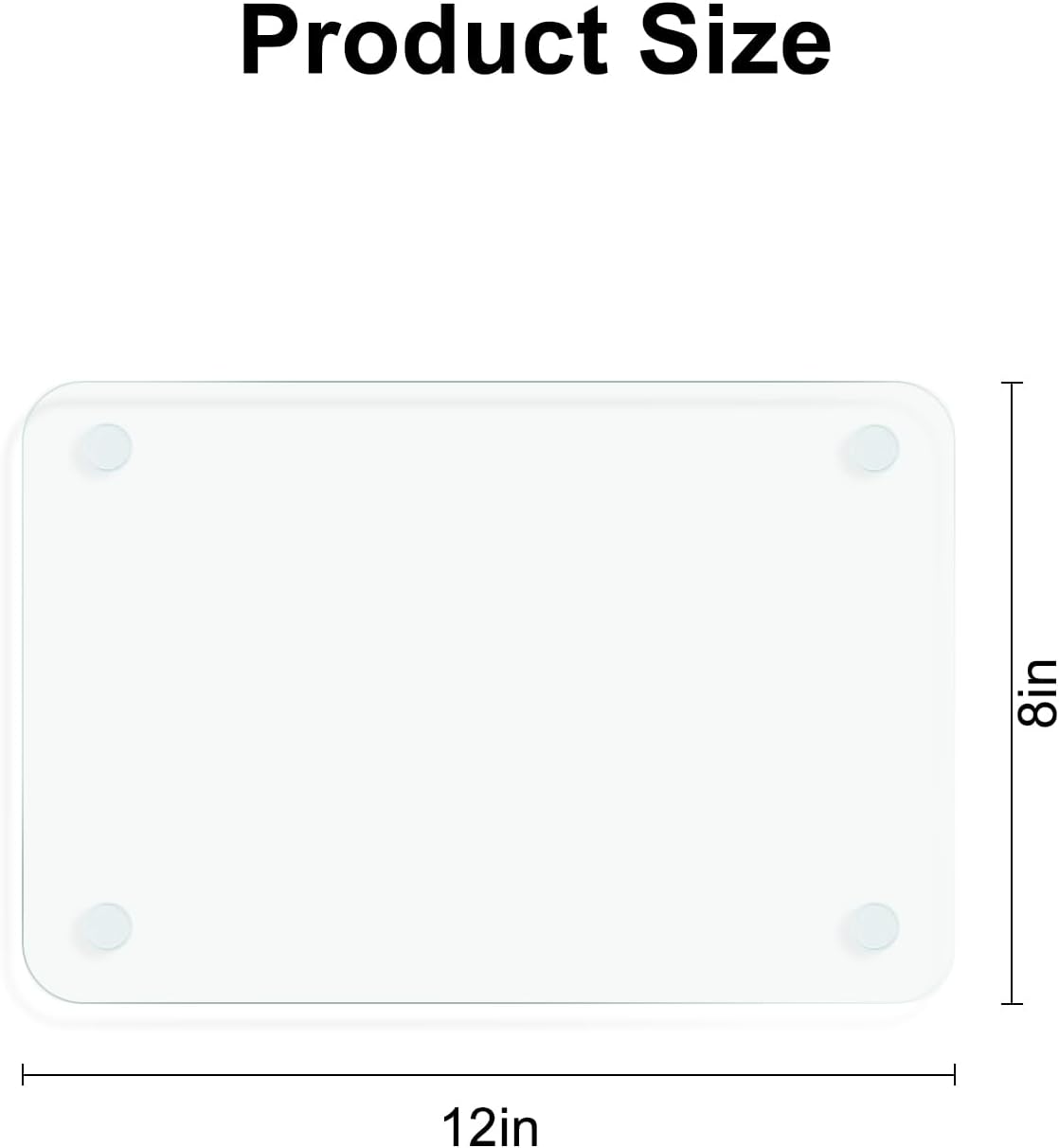 Glass Cutting Boards for Kitchen,Clear Tempered Cutting Board for Countertop,Non-slip Chopping Board,Table protection, Heat Resistant, Shatter Resistant, Set of 4