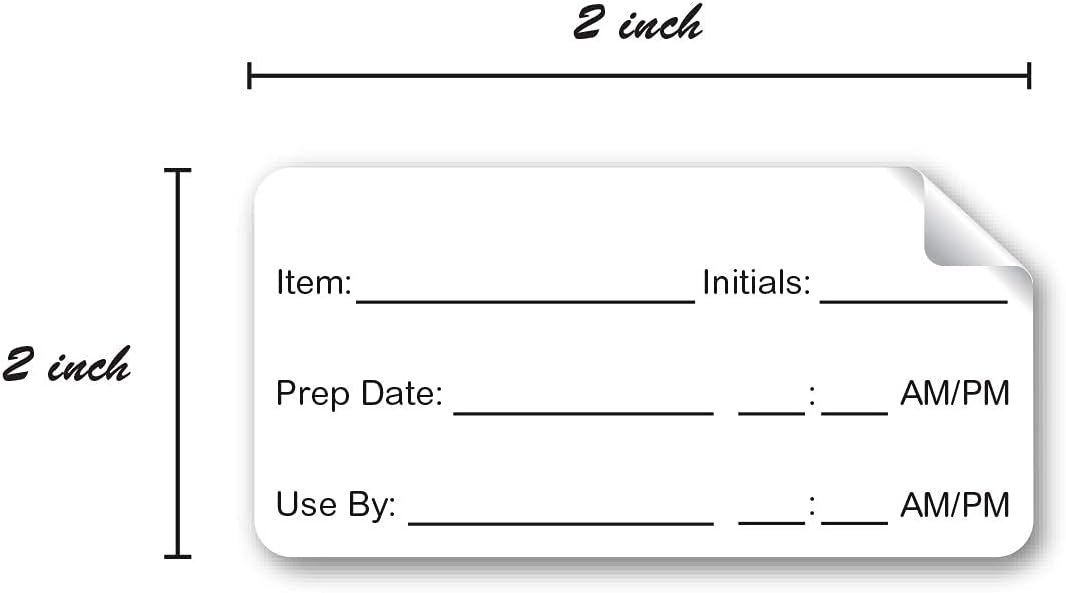 Restaurant Quality Shelf Life Labels / 500 Meal Prep Stickers/Use by Removable Labels / 2" x 3" Food Organization Sticker/Made in The USA