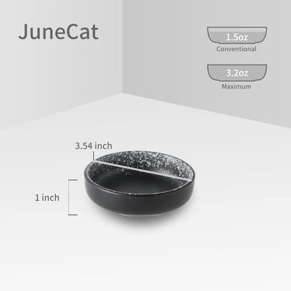 JuneCat 3.3 Inch Soy Sauce Dish Dipping Bowls 2.5oz Side Dishes Small Appetizer Pinch Bowls Set of 6