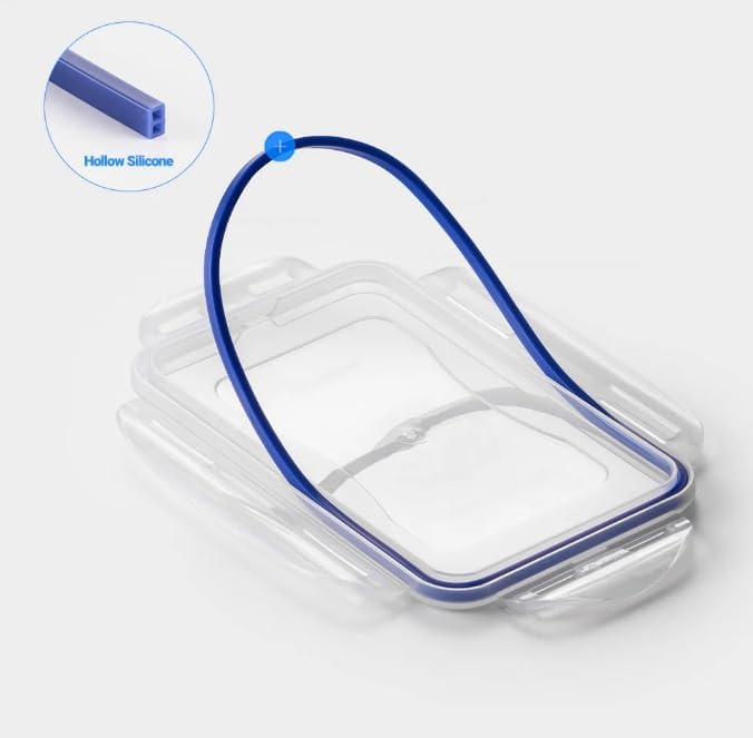 LOCK & LOCK Easy Essentials Pantry Food storage containers with lids / Pantry storage / Airtight containers, BPA free - Square - 11 cup - Great for Sugar, Clear