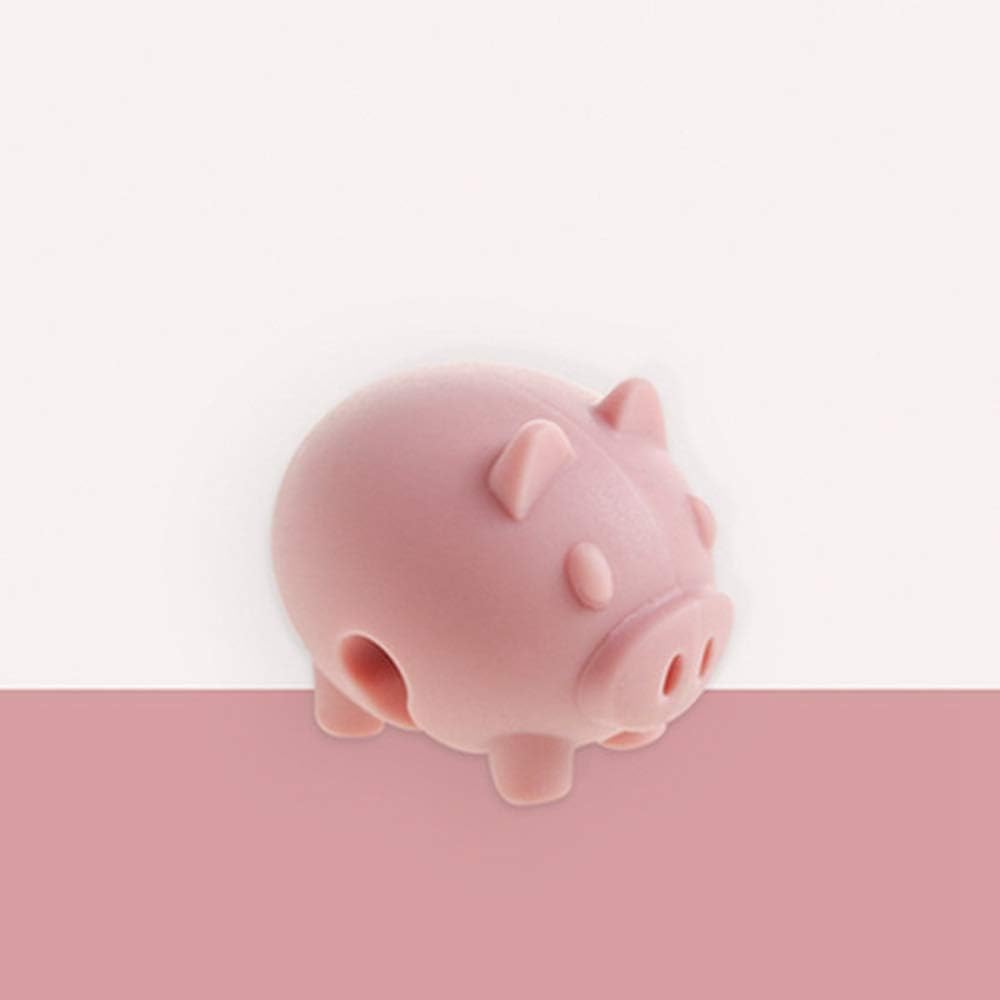 Silicone Pot Lid Lifters, Cute Animal Heat Resistant Pot Lid Rack Holder Clips, Spill- Proof Steam Vent Stand for Soup Pots Saucepan(Pig)