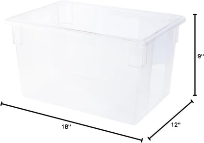 Rubbermaid Commercial Products Polycarbonate Food Storage Box/Tote, 2 Gallon, Clear, for Restaurant/Kitchen/Cafeteria