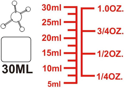 Ackers Mini Glass Measuring Beaker Set, Borosilicate, 2oz 4oz 8oz Measuring Cups