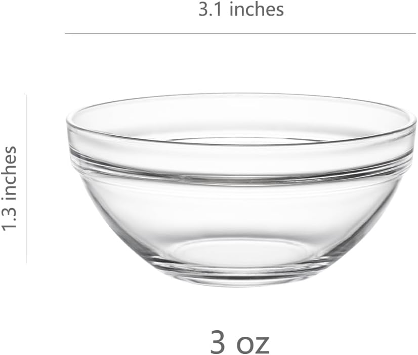 Sweejar Glass Mixing Bowls Set(set of 9),Nesting Bowls for Space Saving Storage,Great for Cooking,Baking,Prepping,Stackable Bowl Set…