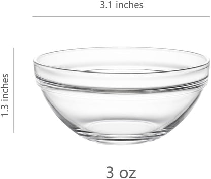 Sweejar Glass Mixing Bowls Set(set of 9),Nesting Bowls for Space Saving Storage,Great for Cooking,Baking,Prepping,Stackable Bowl Set…