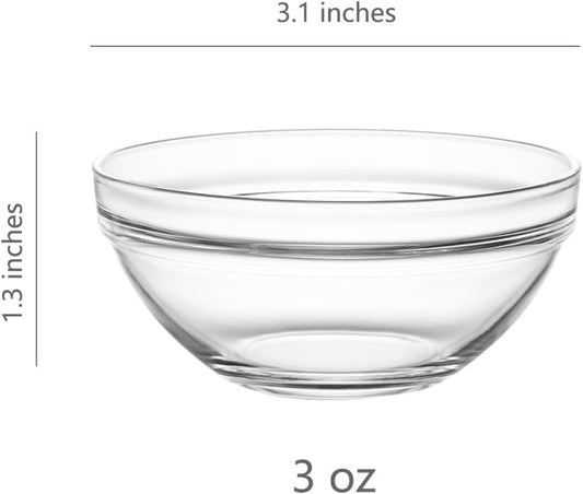 Sweejar Glass Mixing Bowls Set(set of 9),Nesting Bowls for Space Saving Storage,Great for Cooking,Baking,Prepping,Stackable Bowl Set…