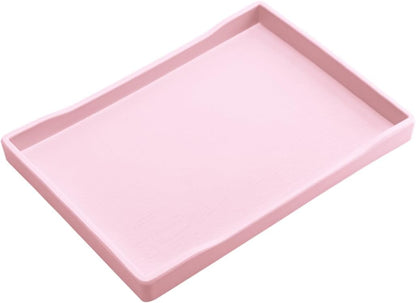 White Serving Tray (13.5 x 9.6 inch) for Serving Accessory, Elegant & Stackable Plastic Tray for Spa, Coffee, Drinks, Tea, Bar, Party, Seasoning, Perfume and Display Use.