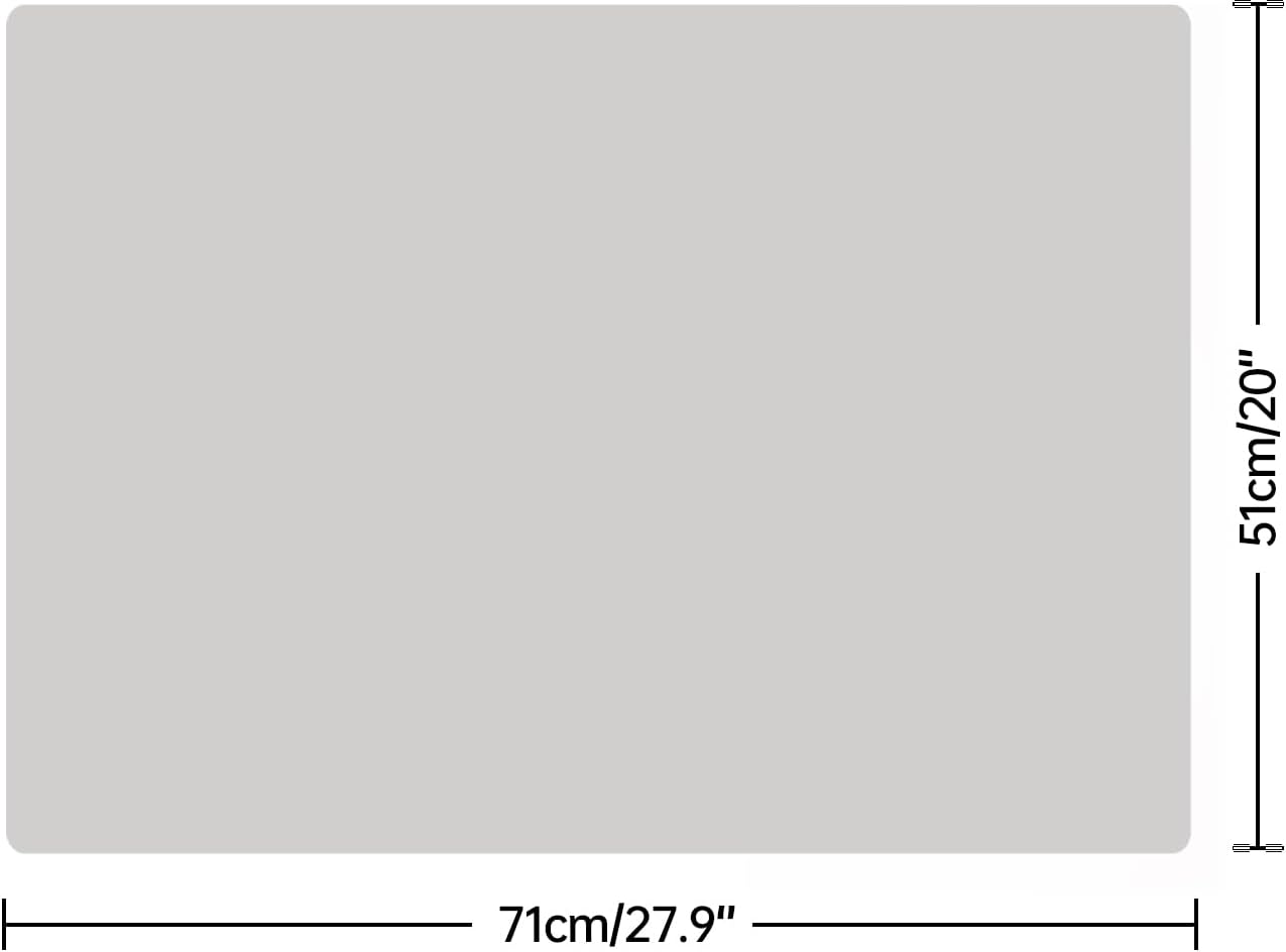 Extra Large Non-Slip Silicone Mat, 32.3x24 Inch Cut-to-Fit Counter Protector,Heat & Waterproof Drawer Liner, Food Grade Durable Desk Mat, 1.2mm Thick Gray