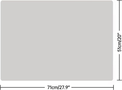 Extra Large Non-Slip Silicone Mat, 32.3x24 Inch Cut-to-Fit Counter Protector,Heat & Waterproof Drawer Liner, Food Grade Durable Desk Mat, 1.2mm Thick Gray