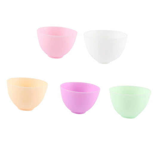 Ipetboom 5Pcs Odorless Silicone Bowl Prep Measuring Bowls for DIY Facial Masks and Cooking Flexible and Microwave Safe for Home Use Various Recipes