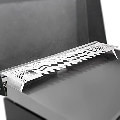 Utheer 2-Pack Griddle Warming Rack for Blackstone 28" Griddles, Stainless Steel Flat Top Grill Accessories | Reversible Rack Adds Prep Space, Foldable Clip-On Design Expands Cooking & Holding Area