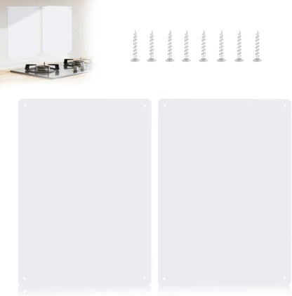 Stainless Steel Stove Backsplash, Kitchen Splatter Shield Silver 12"x16"