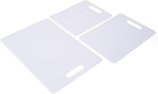 Farberware Cutting Boards for Kitchen, 3-Piece Poly Board Set, Reversible Plastic Cutting Boards, Dishwasher Safe, Odor and Stain Resistant, Gentle on Knives, 8.5x11, 9x13, 11x16 Inch