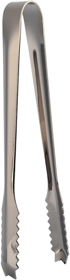 Ice Tongs with Teeth for Secure Grip, 7 Inch Stainless Steel Small Serving Clip, Non-Slip Handle Tool for Ice Cubes, Sugar, Appetizers, Kitchen, Bar, Party, Restaurant Accessories
