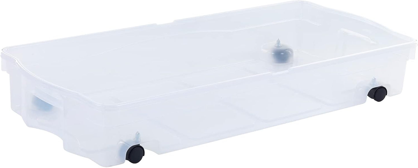 Rubbermaid Cleverstore 17 Qt Clear Storage Bins with Lids, 6-Pack, Stackable, BPA-Free, Made in USA