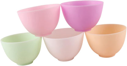 Didiseaon Odorless Anti-drop Silicone Mixing Bowl for Facial Masks Cooking Flexible Microwave Dishwasher Safe for Ingredients Sauces Medium Green
