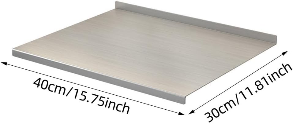 Stainless Steel Cutting Boards for Kitchen, Kneading Cutting Board Mats, Non-Slip Baking and Cutting Mat with Raised Borders, Suitable for Meat, Fruits, Vegetables, Bread, and Baking (#A_15.7x11.8")