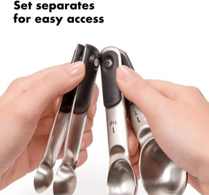 OXO Good Grips 4 Piece Stainless Steel Measuring Cups with Magnetic Snaps
