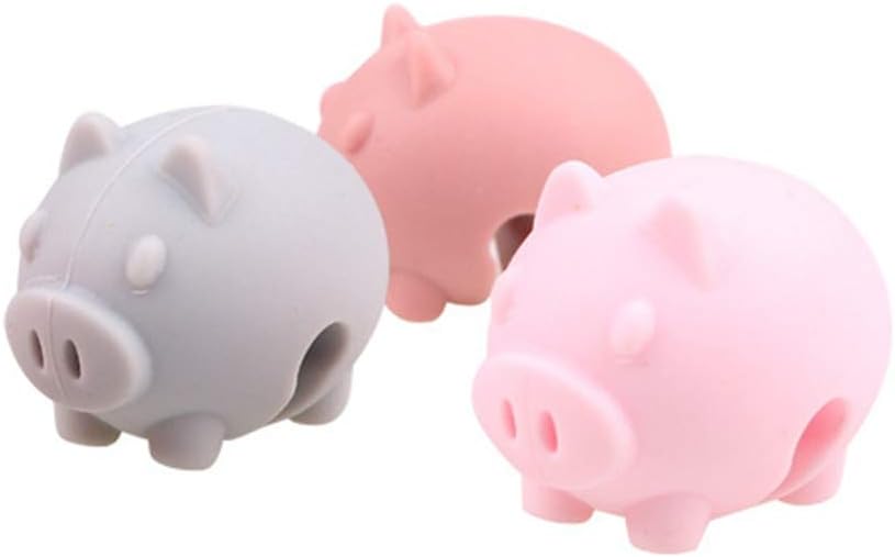 Silicone Pot Lid Lifters, Cute Animal Heat Resistant Pot Lid Rack Holder Clips, Spill- Proof Steam Vent Stand for Soup Pots Saucepan(Pig)
