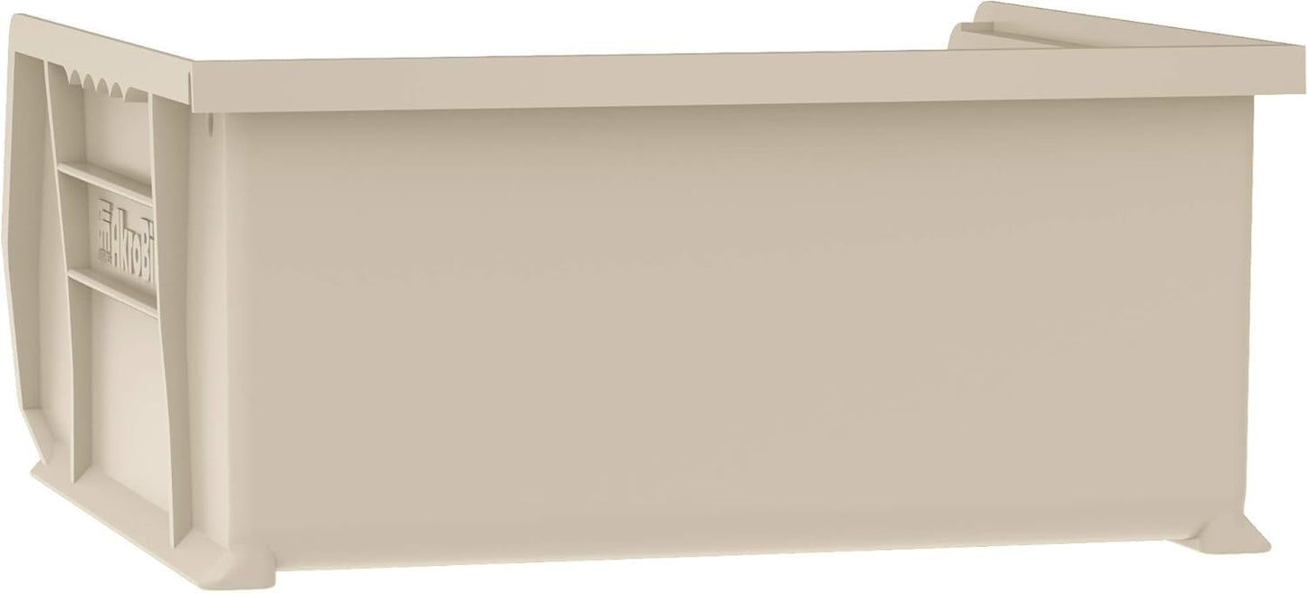 Akro-Mils 30235 AkroBins Plastic Storage Bins, Space-Saving Stackable Bins for Garage, Pantry, Craft Organization, 11" x 11" x 5", Clear, 6-Pack