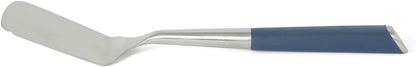 Calphalon Slotted Turner, Kitchen Flipping Spatula, Slotted Spatula, Stainless Steel Turner with Silicone Heat Resistance Handle, Nonstick-Safe Spatula for Draining and Flipping (Navy)