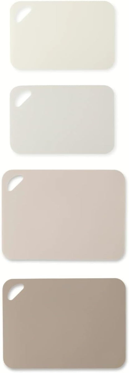 4-Piece Poly Cutting Mats SM 7.5"x11.4", MD 9.8"x13.4" - Cream