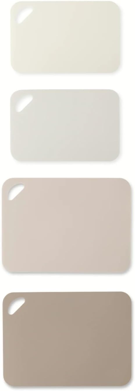 4-Piece Poly Cutting Mats SM 7.5"x11.4", MD 9.8"x13.4" - Cream