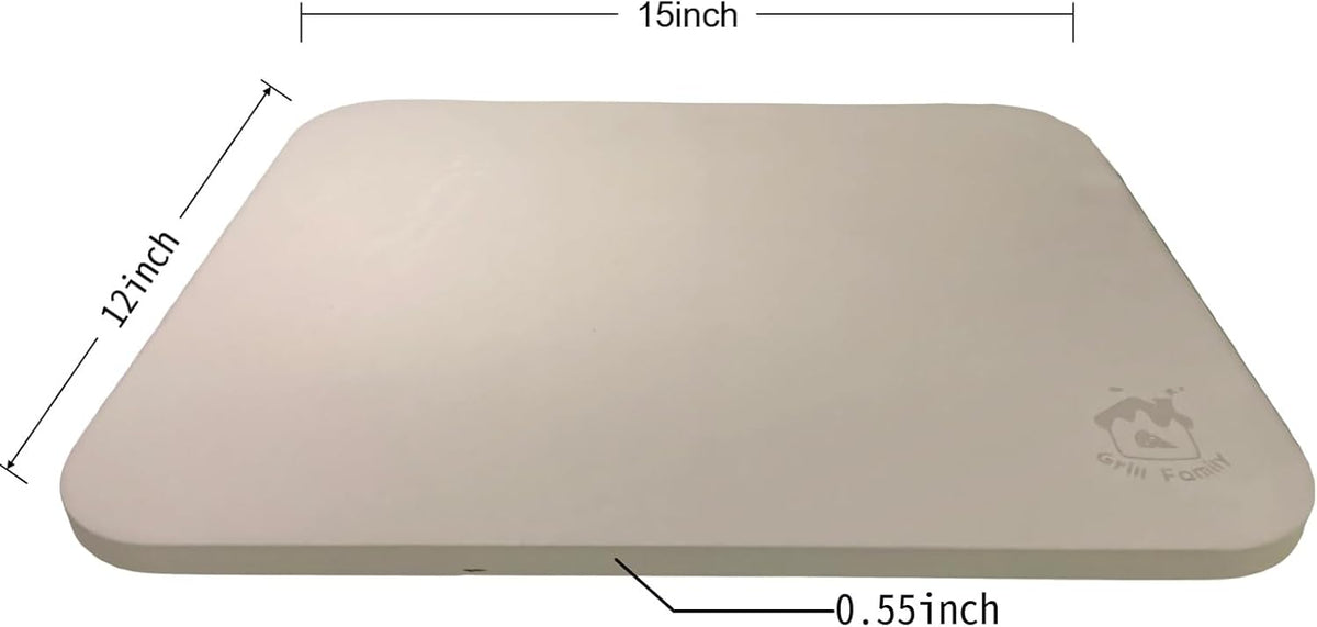 Pizza Stone for Oven & Grill, 15 x 12" x 0.6" Thick