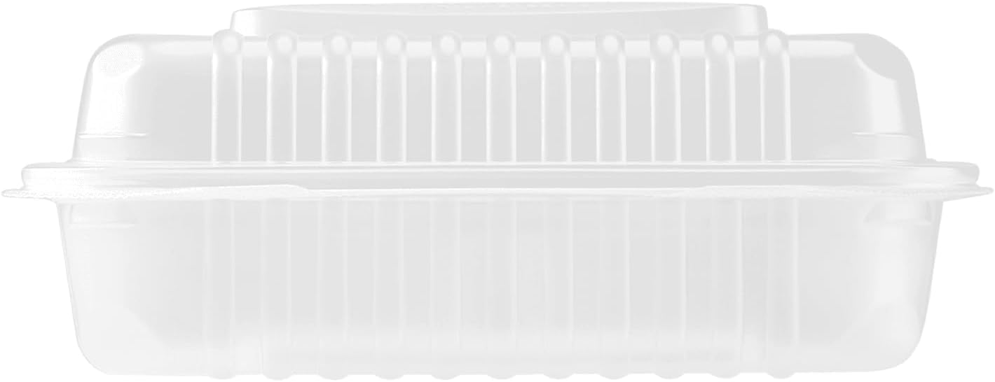 Karat FP-HC99PP-3CU 9"X 9" PP Hinged Containers 3 Compartment - (Case of 200)