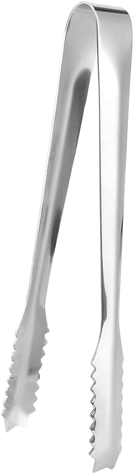 Ice Tongs, Serving Tongs Bar Sugar Stainless Steel Biscuit Buffet Grill Kitchen Edition Clamp Tool Heat Non Slip Grip Glossy Silver For Baking Pastry Salad BBQ Cooking