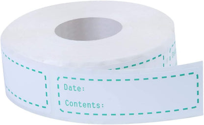 Lurrose 2rolls Natural Food Stickers for Boys and Girls DIY English Record Date Labels for Containers Kitchen