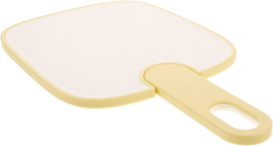 Balacoo Reusable Plastic Cutting Board Mat for Kitchen Use, Non-slip Food Grade Chopping Board for Fruits, Vegetables Meat, Small Size in Cream Yellow, Suitable for Home and Food