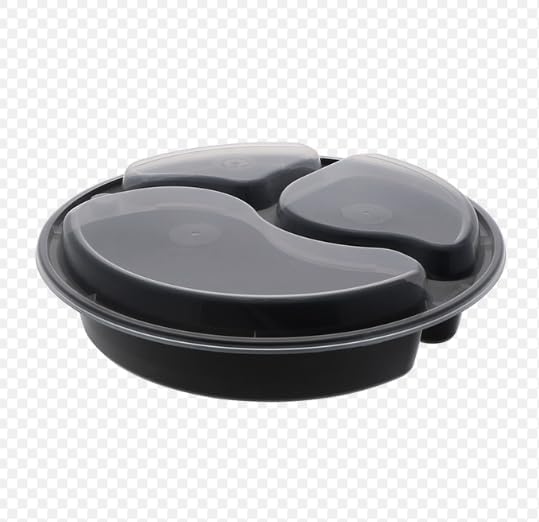 Meal Prep Containers 3 Compartment Plate W/Lids Reusable Food Storage 39oz (10)