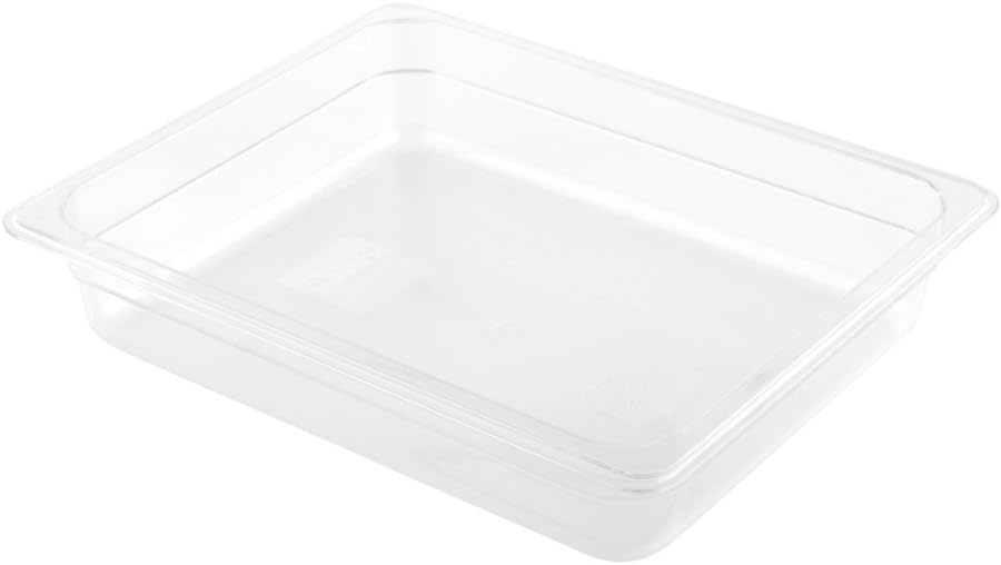 Restaurantware-2.5 Inch Deep Food Pans, 1 1/6 Size Commercial Food Storage Container - Freezable, Break-Resistant, Clear Plastic Cold Pans, Dishwashable, For Kitchens, Restaurants, Or Cafeterias