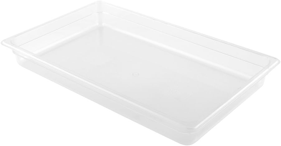 Restaurantware-2.5 Inch Deep Food Pans, 1 1/6 Size Commercial Food Storage Container - Freezable, Break-Resistant, Clear Plastic Cold Pans, Dishwashable, For Kitchens, Restaurants, Or Cafeterias