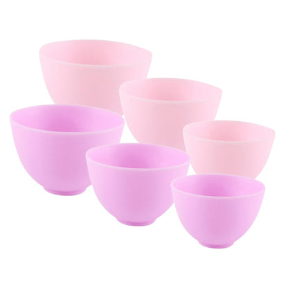 Baluue 6pcs Silicone Bowl for Clay Mask Mask Mixing Bowl Set Safe Easy to Use for Facial Diy
