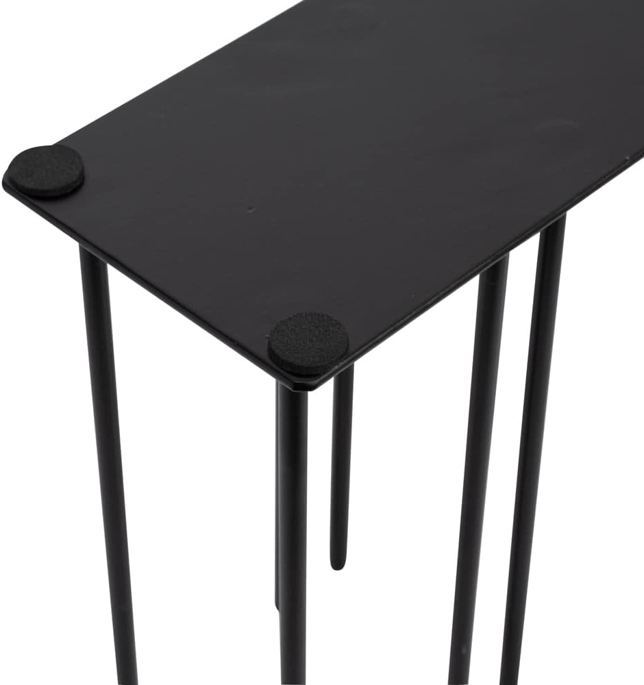 RW Base Black Iron Horizontal Portion Cup / Lid Organizer - 3 Section - 8 1/4" x 3" x 6" - 1 count box
