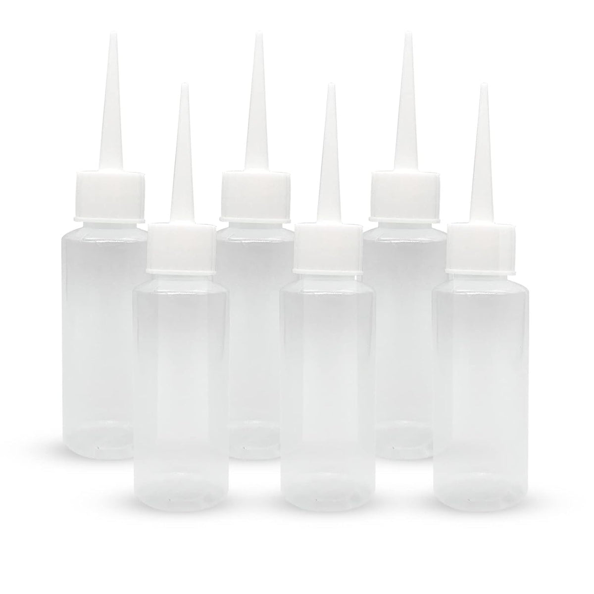BlingKingdom 6 PCS 50 ml Squeeze Applicator Bottles for Paint, Soft PE