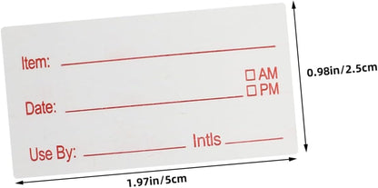 Ipetboom 2Rolls Food Storage Labels Date Stickers for Containers Easy to Use Food Labels for Meal Prep and Refrigerator Organization Plated for Jars