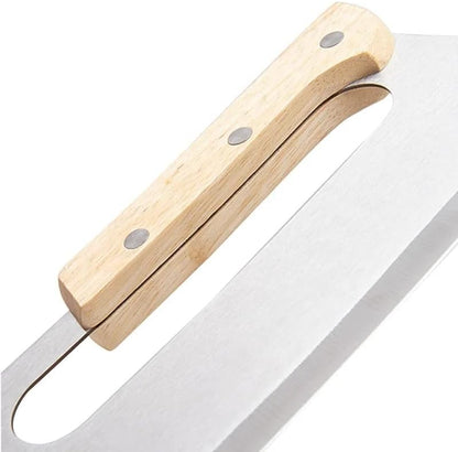 Pizza Cutting Board & Pizza Cutter, 14" Pizza Board | Gift Pizza Set, Best Pizza Cutter Rocker Blade, Bamboo Pizza Cutting Board, Pizza Slicer, Pizza Serving Board,Pizza Rocker Knife For Cutting Pizza