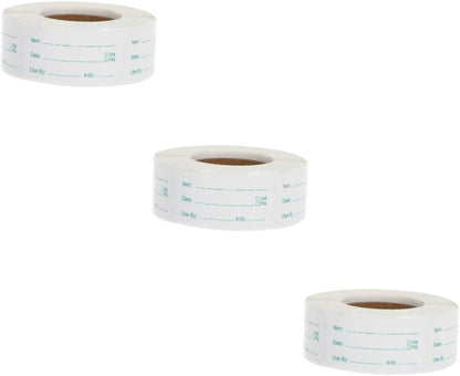 SHINEOFI 2rolls Food Storage Date Labels Removable Labels for Food Containers Kitchen Sticker to Write for Jars
