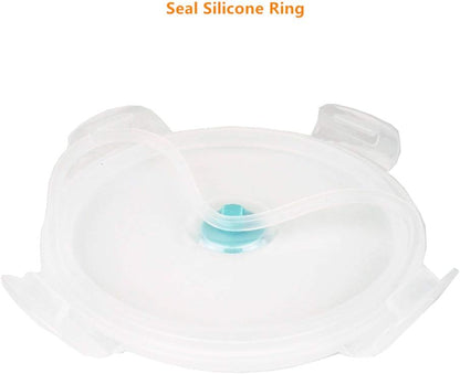 CARTINTS Silicone Collapsible Food Storage Containers-Prep/Storage Bowls with Lids - Set of 3 Square Silicone Lunch Containers - Microwave, Dishwasher and Freezer Safe (blue)