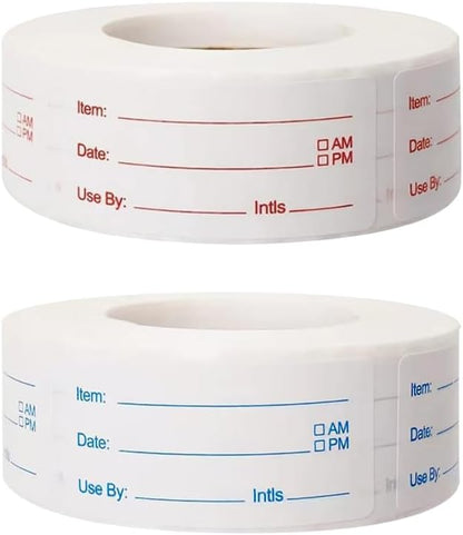 1000 Pcs Write on Date Stickers Food Date Labels Stickers Removable Freezer Labels Food Storage Container Labels Expiration Date Stickers for Kitchen Restaurant