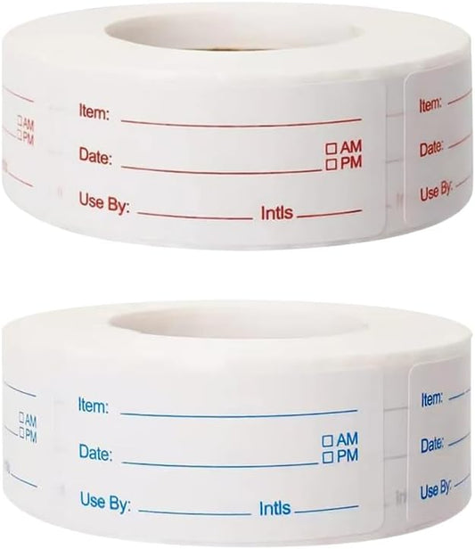 1000 Pcs Write on Date Stickers Food Date Labels Stickers Removable Freezer Labels Food Storage Container Labels Expiration Date Stickers for Kitchen Restaurant