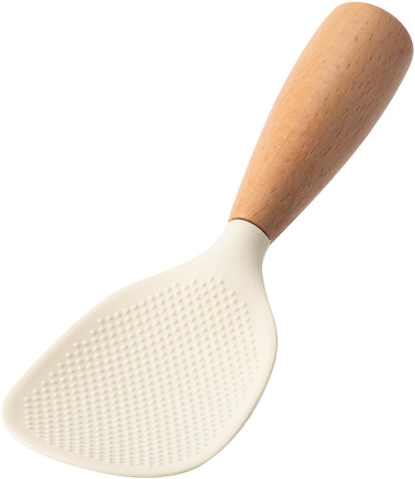 1Pc Standing Silicone Rice Spoon Paddle, Rice and Potato Servers,Household Rice Shovel Heat Resistant Anti-scalding Rice Scooper, Serving Spoons（White）