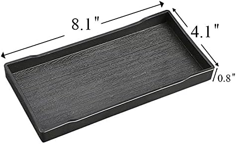 White Serving Tray (13.5 x 9.6 inch) for Serving Accessory, Elegant & Stackable Plastic Tray for Spa, Coffee, Drinks, Tea, Bar, Party, Seasoning, Perfume and Display Use.