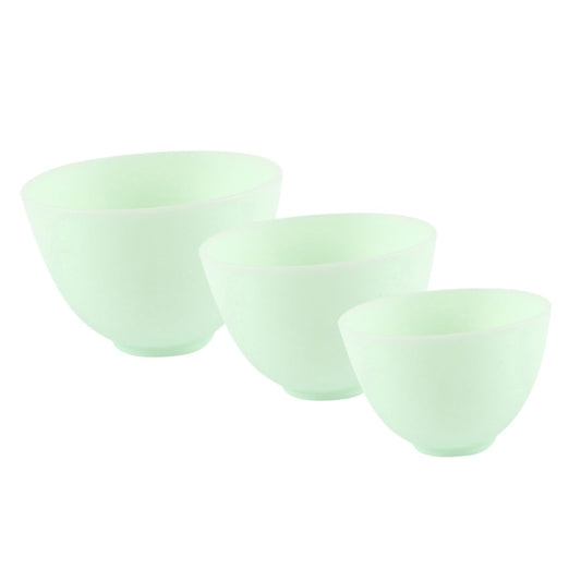 Facial Mask Mixing Bowl Set 3 Pcs Spa Mixing Bowls Soft Silicone Mask Bowl for Diy Non-slip Beauty Tool