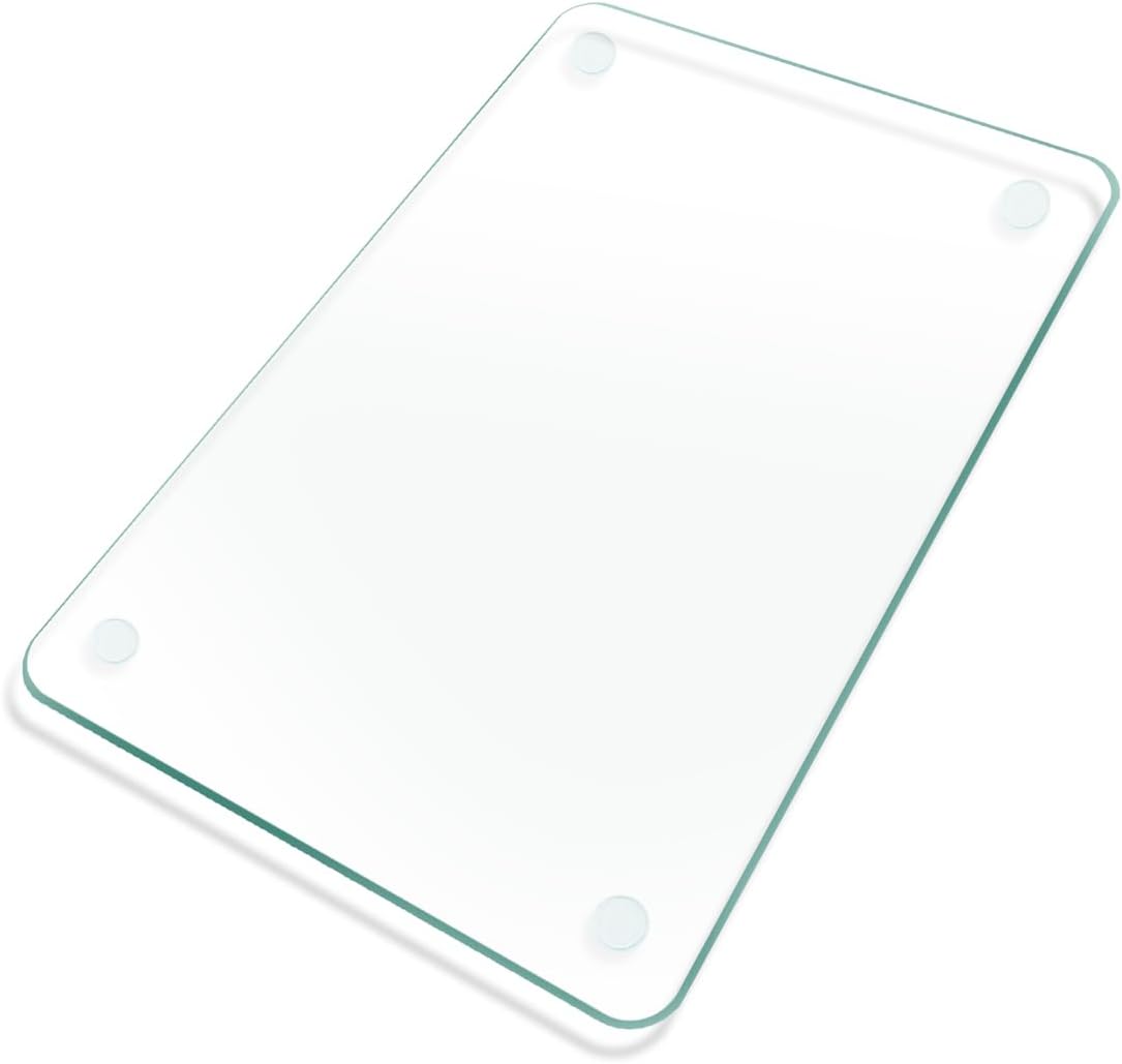 Glass Cutting Boards for Kitchen,Clear Tempered Cutting Board for Countertop,Non-slip Chopping Board,Table protection, Heat Resistant, Shatter Resistant, Set of 4